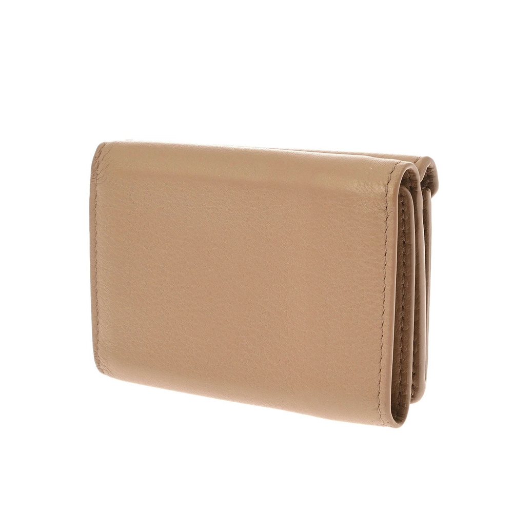 Balenciaga Wallet Paper Calfskin fold Beige Tri